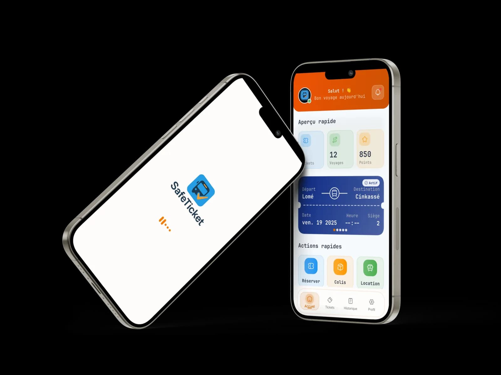 Aperçu de l'application SafeTicket